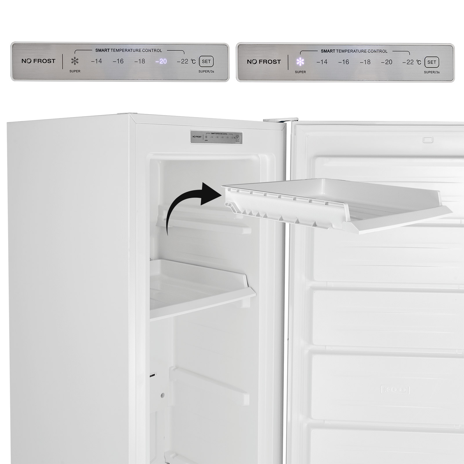 No-Frost Gefrierschrank / Tiefkühlschrank DGS 204 NF, 4 Schubladen, 204 Liter