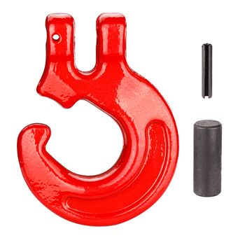 3,0Meter Rückekette vierkant 10mm m. Ovalem Aufhänglied u. Schlupfhaken m. Falle