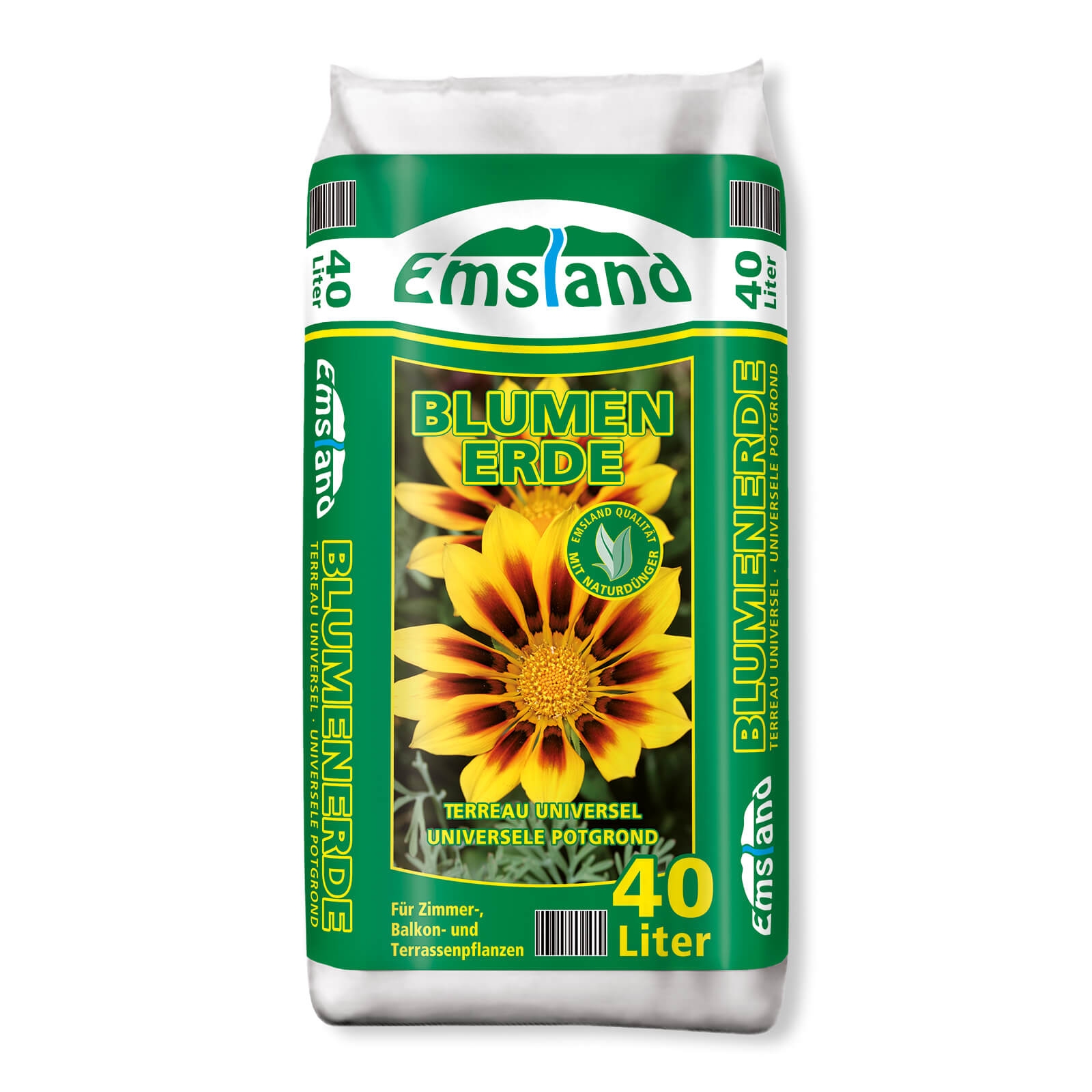 10x Emsland Blumenerde 40 L, Universalerde, hochwertige Pflanzenerde, nährstoffreich & locker, ideal für Garten, Balkon, Topfpflanzen & Beetbepflanzung [Artikelpaket]