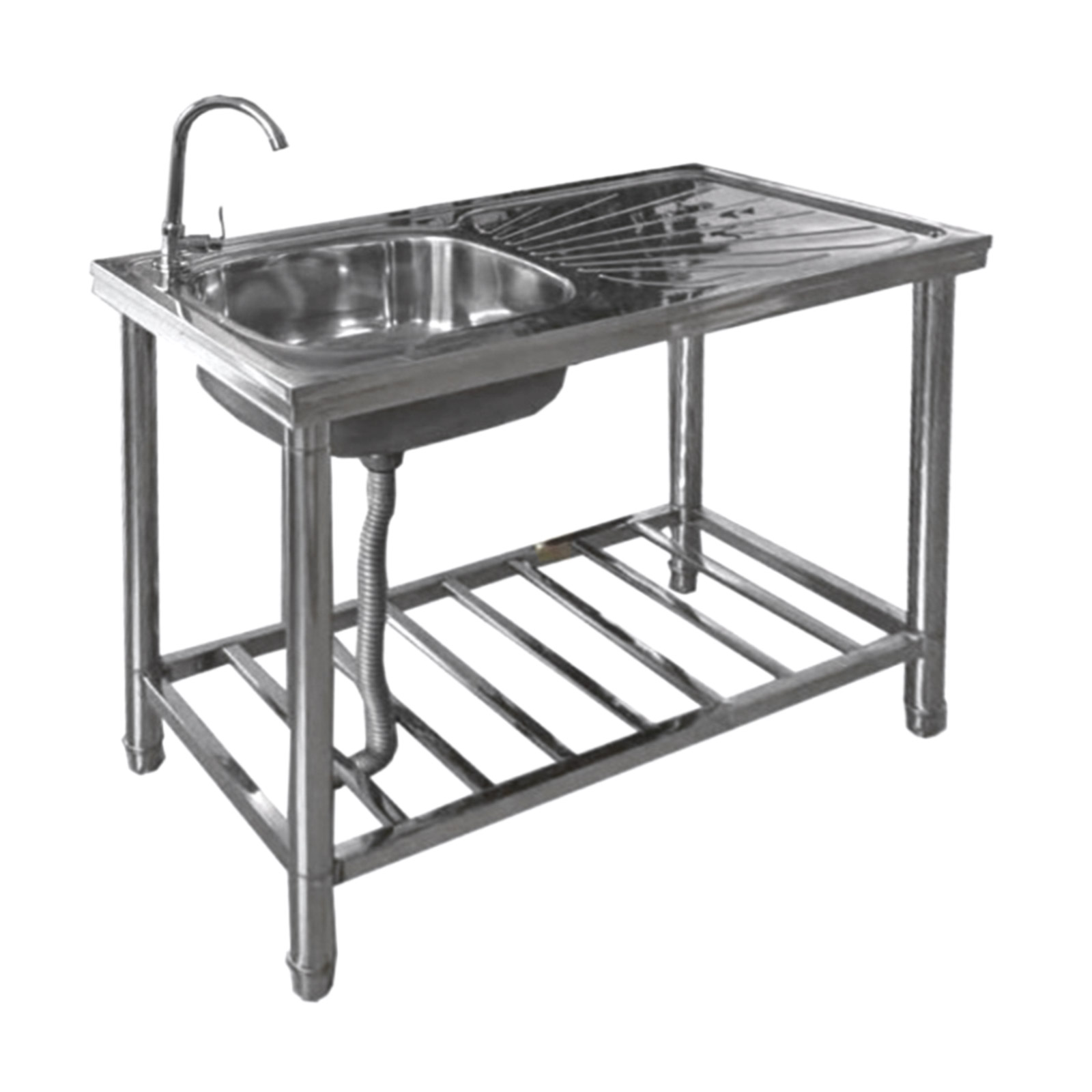 Atduglanix Edelstahl-Waschbecken – 1 Becken, 80x6 Produktbild-Vorschau 3