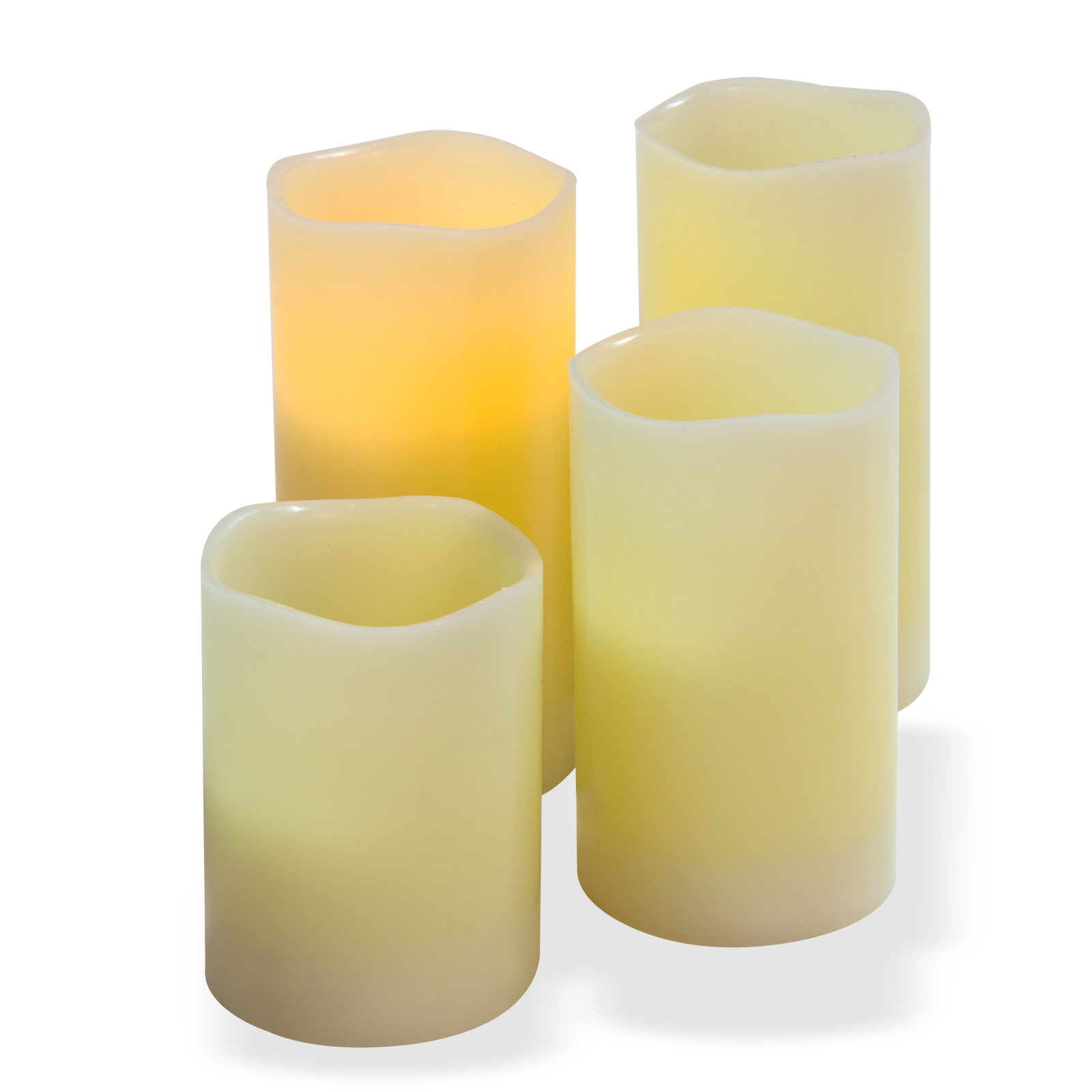 Justup 2er Set Flammenlose LED-Kerzen – Kiefernrinden-Look, Mit Fernbedienung & Timer, Batteriebetrieben, Echtes Wachs, Für Winterdekoration