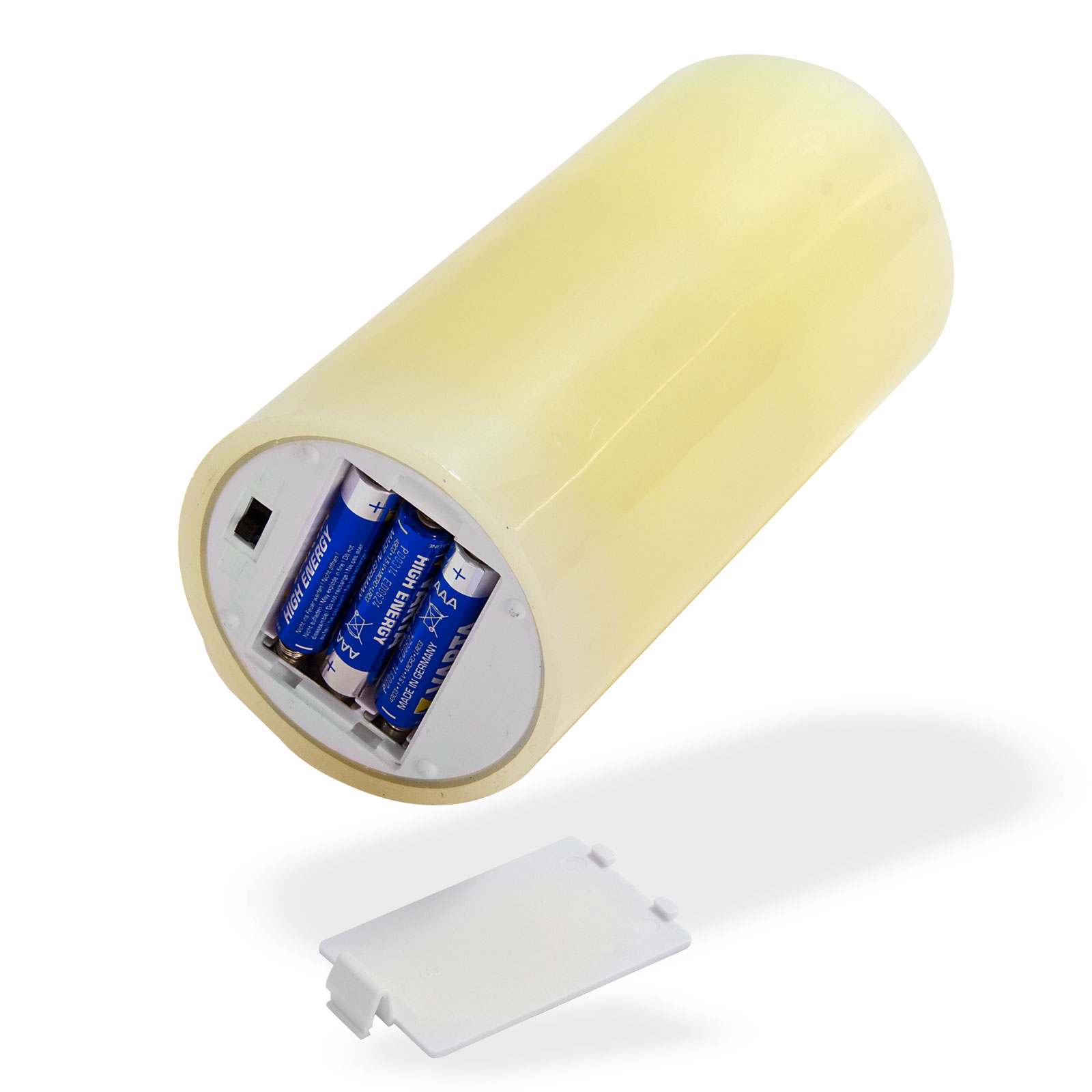 LED Kerzen Set 4-tlg. Echtwachs Kerzen, LED-Kerzen, Flackerlicht, Stumpenkerzen 3 Größen 10/13/15 cm dekorativ, stimmungsvoll, batteriebetrieben