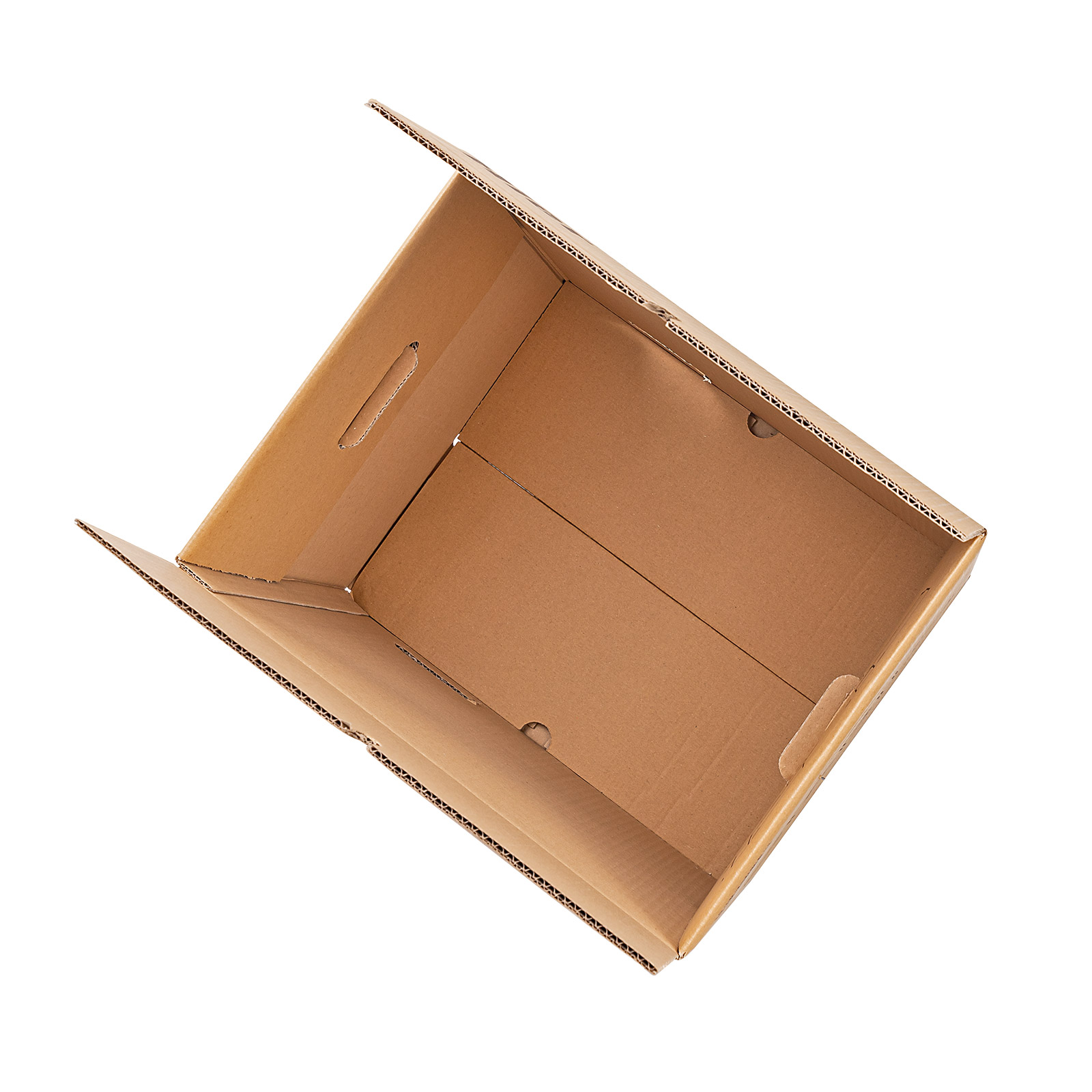 Umzugskarton, Packkarton, Bücherkarton, Aktenkarton, 445x355x500 mm, mit Griffmulden und verstärktem Boden