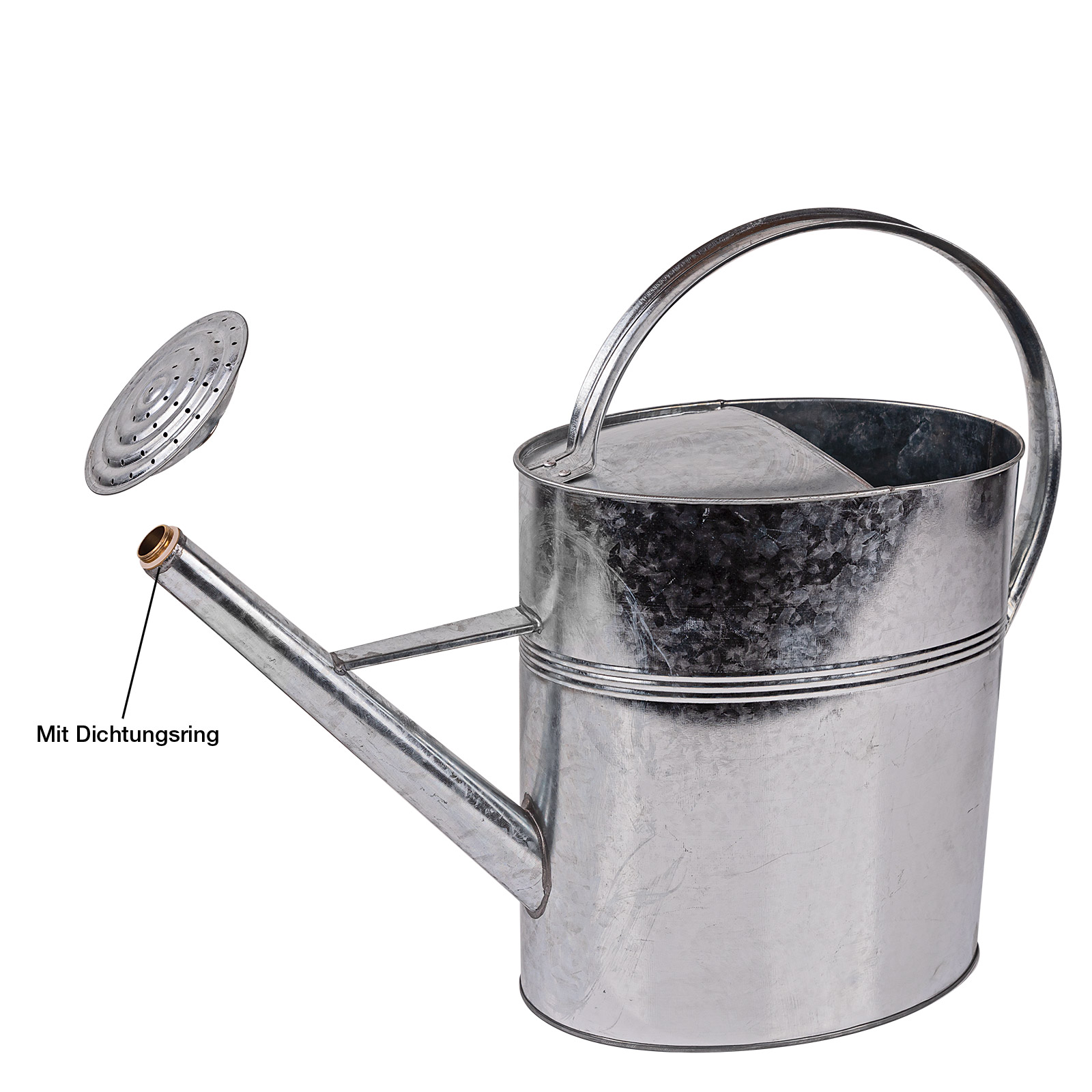 Metall-Gießkanne Victoria 10 L – Wasserkanne, Bewässerungskanne, Gießgerät, Gießgefäß – verzinkt, mit Brause – robust, langlebig, ideal für Garten & Pflanzen