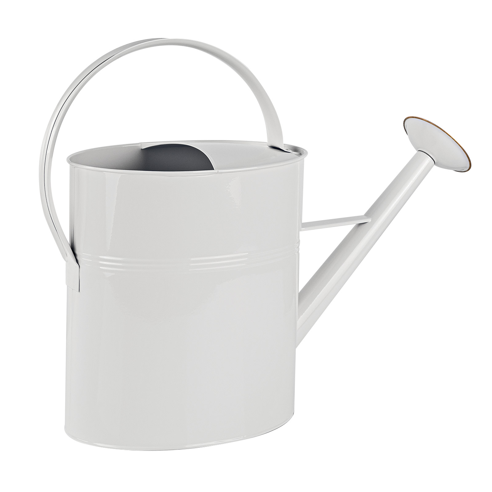 Metall Gießkanne Victoria 10 L weiß mit Brause, Bewässerungskanne, Wasserkanne, Gießgerät, Gießgefäß, ideal für Garten, Balkon, Terrasse, Pflanzenpflege