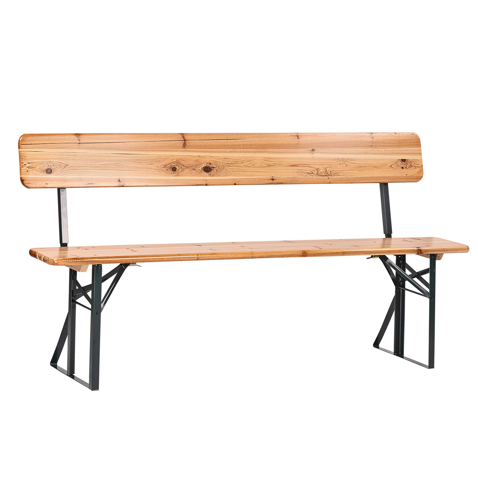 Bierzeltgarnitur Wasen 167x70 cm mit Rückenlehne, Tisch & Bänke, Sitzgarnitur, Festzeltgarnitur, Robust, Langlebig, Stabil, für Garten, Biergarten, Party, Fest, Outdoor