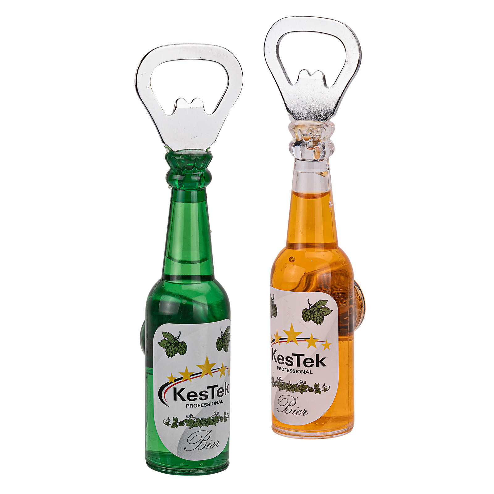 Kestek Flaschenöffner Bierflasche - Bierflaschenöffner, Kronkorkenöffner, Flaschenöffner mit Magnet - praktisch, robust, handlich - Küche, Bar, Party, Camping