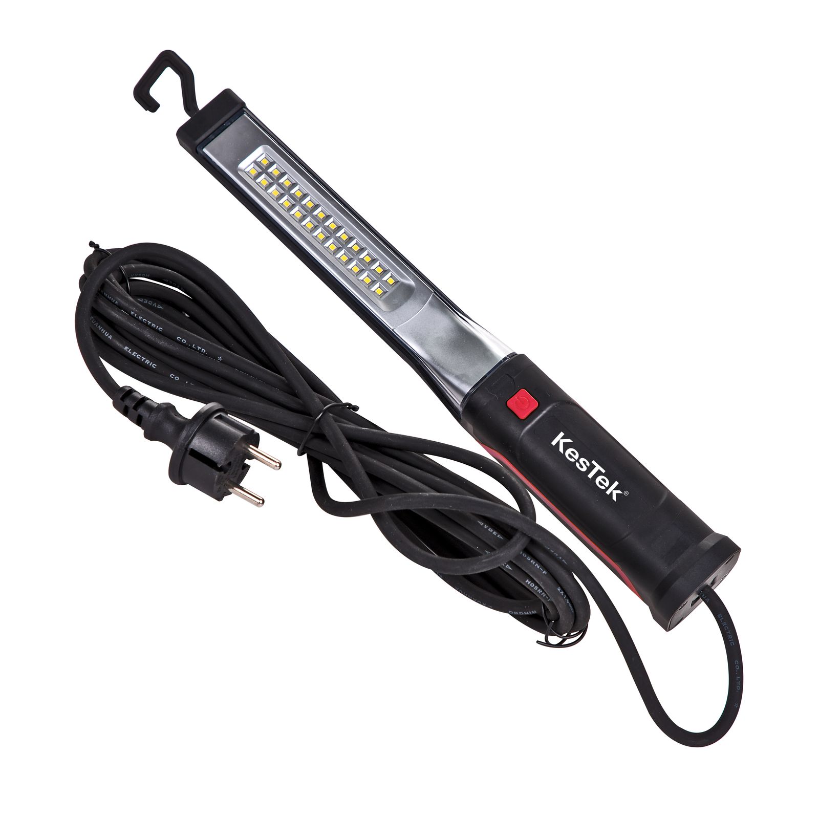 KesTek LED Stableuchte KTSL-1 Werkstattleuchte, Arbeitsleuchte, Baustrahler, 900lm, 230V, 5m Kabel, IP54 spritzwassergeschützt, ideal für Werkstatt & Hobby
