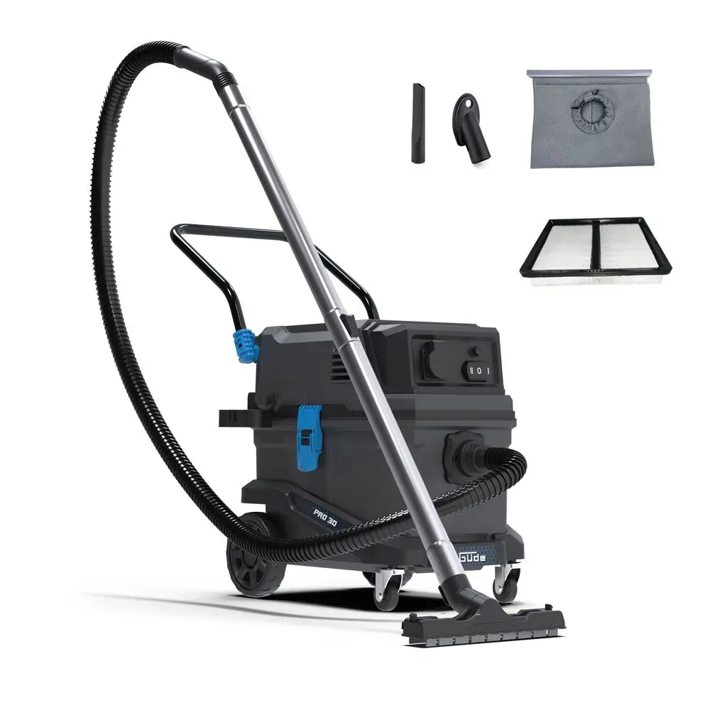 Güde Nass-Trockensauger Pro 30 Industriesauger, Allessauger, Werkstattsauger leistungsstark, robust, vielseitig, ideal für Werkstatt & Haushalt