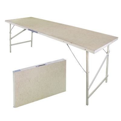 Fixkraft Klappbarer Picknicktisch / Campingtisch aus Holz, 178 cm lang, faltbar