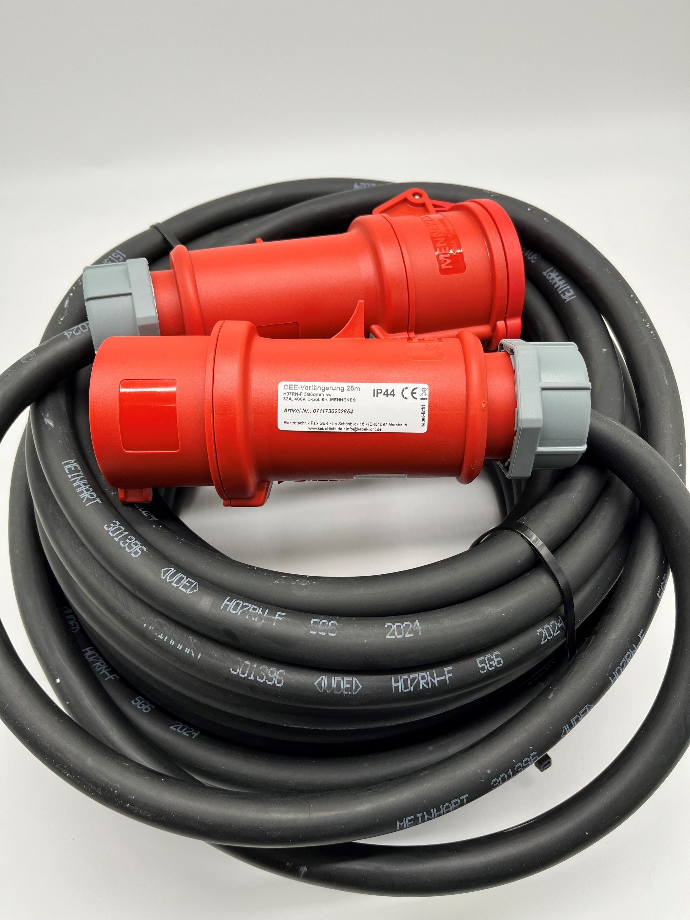 CEE-Verlängerungskabel 230V 32A H07RN-F 3G 4,0mm² 15 Meter von KALLE DAS KABEL
