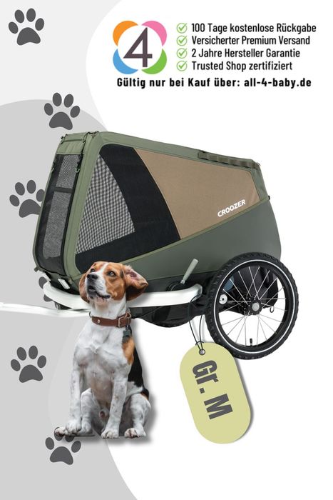CROOZER Dog Enna Hunde-Fahrradanhänger bis 35kg