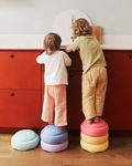 Stapelstein 6er Set Rainbow Pastel (light violet/light blue/mint/light yellow/light orange/light red)