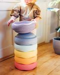 Stapelstein 6er Set Rainbow Pastel (light violet/light blue/mint/light yellow/light orange/light red)