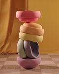 Stapelstein 6er Set Rainbow Pastel (light violet/light blue/mint/light yellow/light orange/light red)