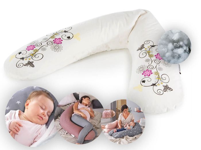 Theraline Stillkissen "Das Original" Polyester Hohlfaser Bezug 190 cm