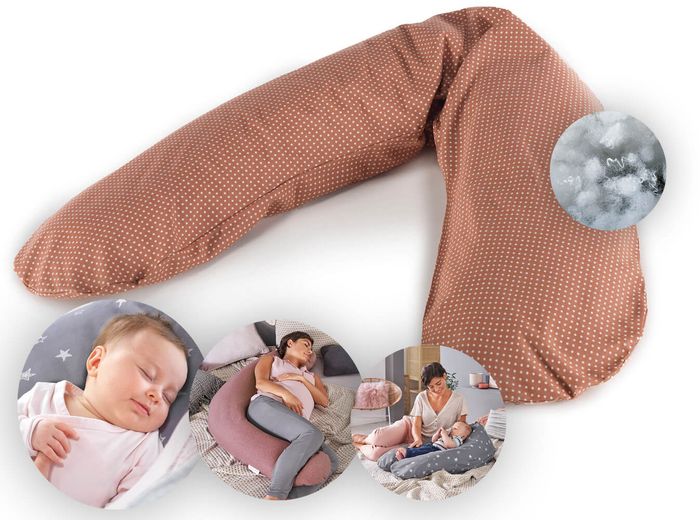 Theraline Stillkissen "Das Original" Polyester Hohlfaser Bezug 190 cm