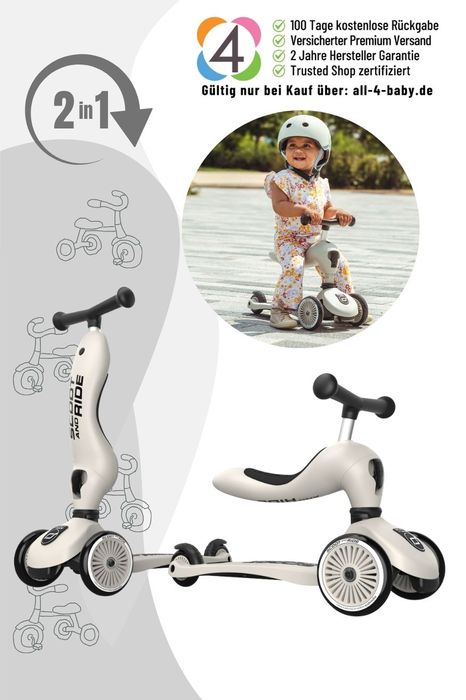 Scoot and Ride Highwaykick 1 - Rutscherfahrzeug und Scooter in einem!