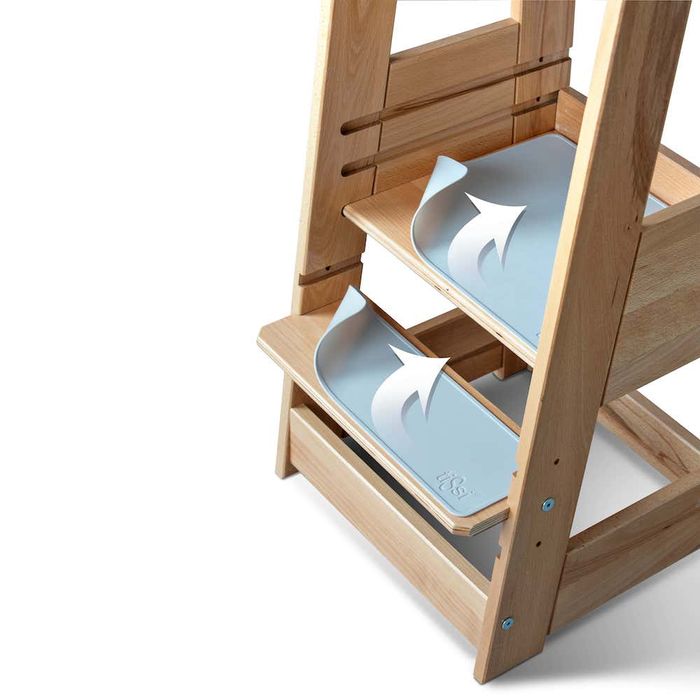 tiSsi® Anti-Rutschmatten Set "grau" Lunar Rock für Lernturm Felix
