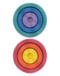 Stapelstein Inside Rainbow Classic 6er Set - (violet / blue / dark green / yellow / orange / red)