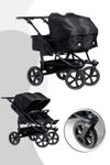 TFK Duo 2 Kombikinderwagen mit Luftkammer Radset (Gestell + 2 Kombieinheiten)  / Zwillingswagen / Geschwisterwagen