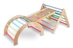 Tissi Piklerdreieck + Kletterbogen und Rutsche mit Kletterwolken Pastel bunt