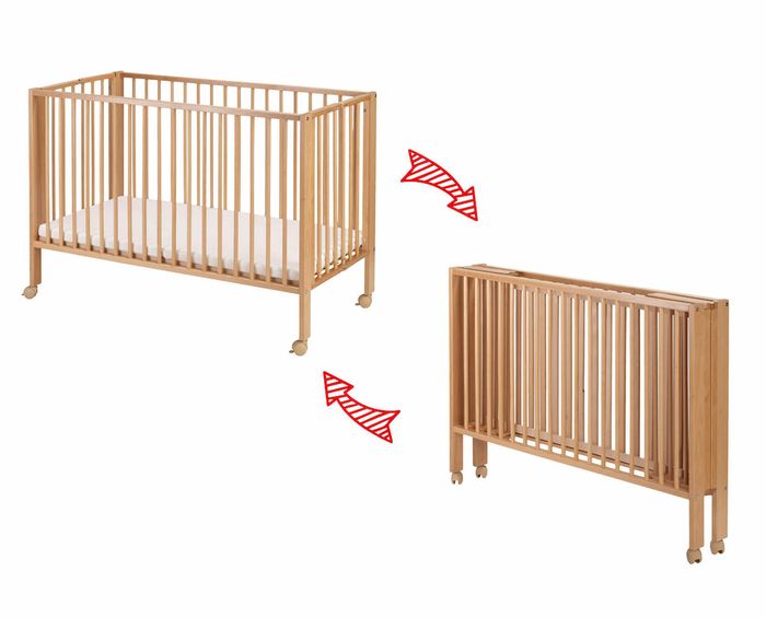Tissi faltbares Kinderbett “Jori” / Babybett / Faltbett inkl. Matratze