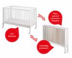 Tissi faltbares Kinderbett “Jori” / Babybett / Faltbett inkl. Matratze