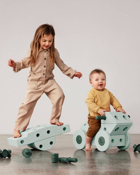 MODU Dreamer-Set - XXL Bauset Balance-Spielzeug, Rutscher, Wippe, Baukasten Set