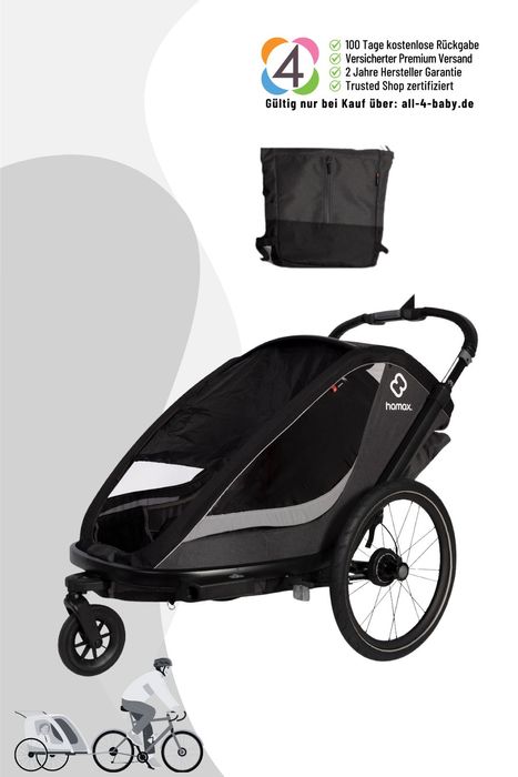 Hamax Cocoon Kinderfahrradanhänger für 1 Kind