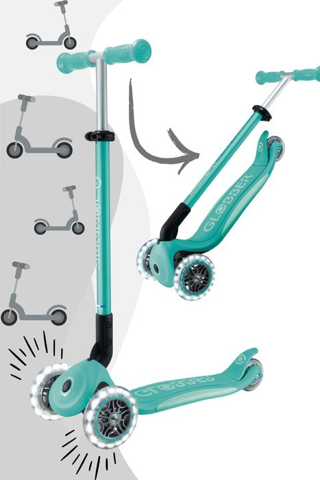 Globber Elite Lights - 3 Wheels Scooter (Globber Primo Foldable Plus Light)