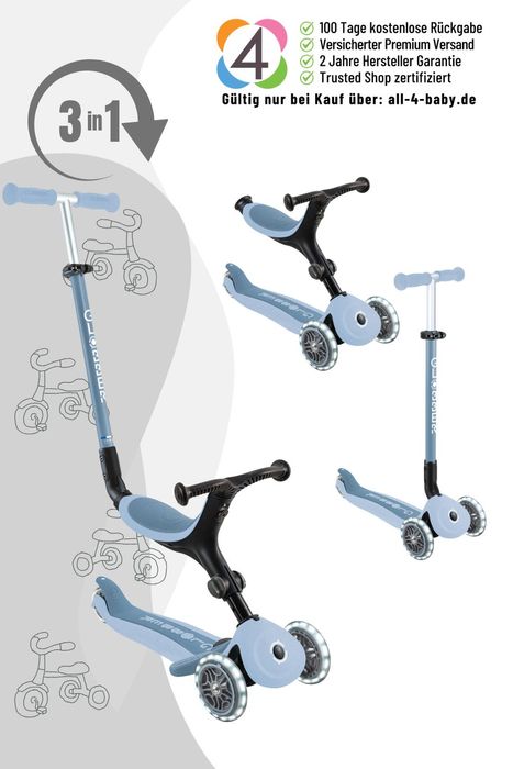 Globber Go-Up Active Lights 3-in-1 Kinderfahrzeug