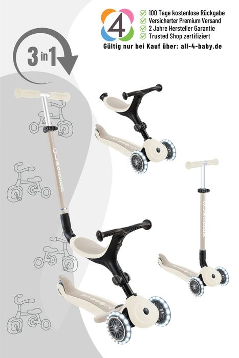 Globber Go-Up Active Lights 3-in-1 Kinderfahrzeug