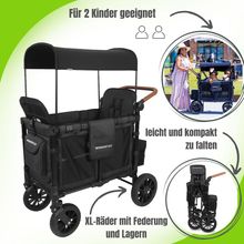 Wonderfold W2 Luxe Premium KinderVan für 2 Kinder
