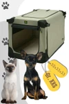 Maelson Soft Kennel faltbare Hundebox / Tier Transportbox Beige