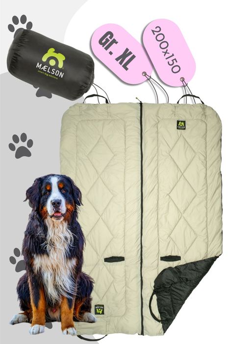 Maelson Cosy Roll Hundedecke / Autoschondecke - Farbe: Schwarz, Beige