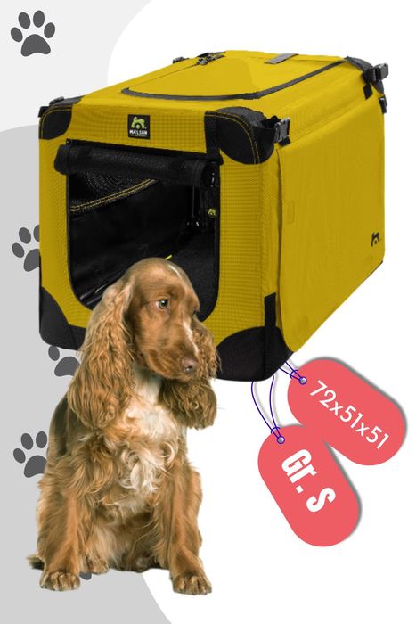 Maelson Soft Kennel Hundebox in 3 Größen - Saffron Yellow