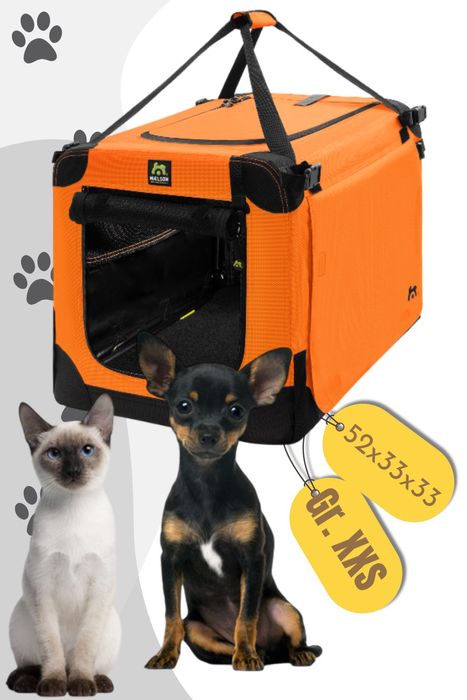 Maelson Soft Kennel faltbare Hundebox in 3 Größen - Neon Orange