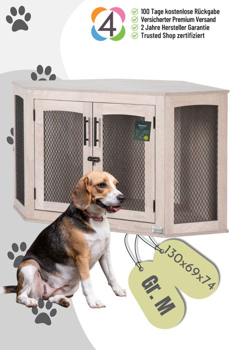 Quapas! Dog Premium Hundehütte Indoor Corner (129x68x73)