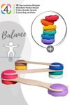 tiSsi® Balance Board Set inkl. Stapelstein 6er Set Rainbow Classic