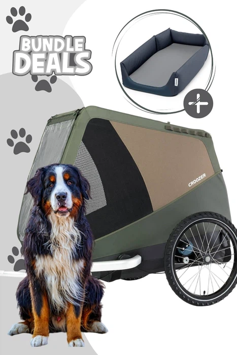 Croozer Dog Tammo Easy Start Bundle inkl. Tammo Hundebett - Farbe: Moos Green / Moonlight Black Croozer Dog Tammo Easy Start Bundle inkl. Tammo Hundebett - Farbe: Moos Green / Moonlight Black