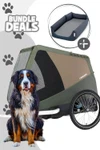 Croozer Dog Tammo Easy Start Bundle inkl. Tammo Hundebett - Farbe: Moos Green / Moonlight Black