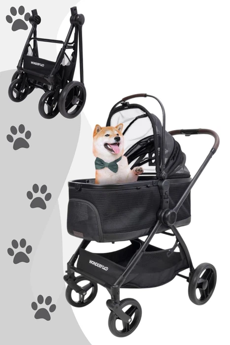 Wonderfold P3 Tier Transportwagen für mittlere Tiere / Hunde Buggy Wonderfold P3 Tier Transportwagen für mittlere Tiere / Hunde Buggy
