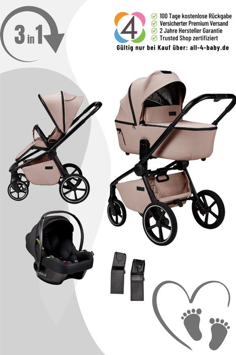 Moon Resea 2.0 Komkinderwagen 3in1-Set mit Babyschale Cosmo 2.0