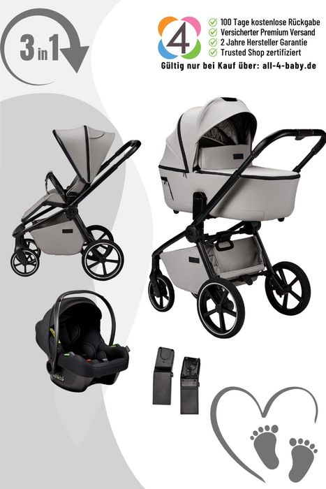 Moon Resea 2.0 Komkinderwagen 3in1-Set mit Babyschale Cosmo 2.0