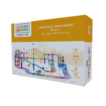 Cleverclixx Large Race Track Pastel / Magnetstein-Bausatz - 80 Teile