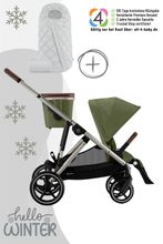 Cybex Gazelle S Kinderwagen / Geschwisterwagen inkl. Snogga 2.0 Fußsack