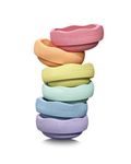 tiSsi® Balance Board Set inkl. Stapelstein 6er Set Rainbow Pastel und Board