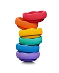 tiSsi® Balance Board Set inkl. Stapelstein 6er Set Rainbow Classic inkl. Board