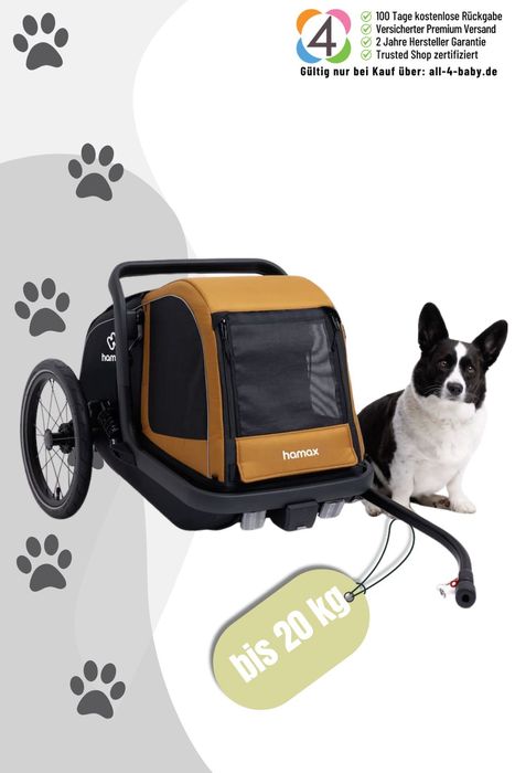 Hamax Milou S Hundeanhänger (für Hunde bis 20 kg)